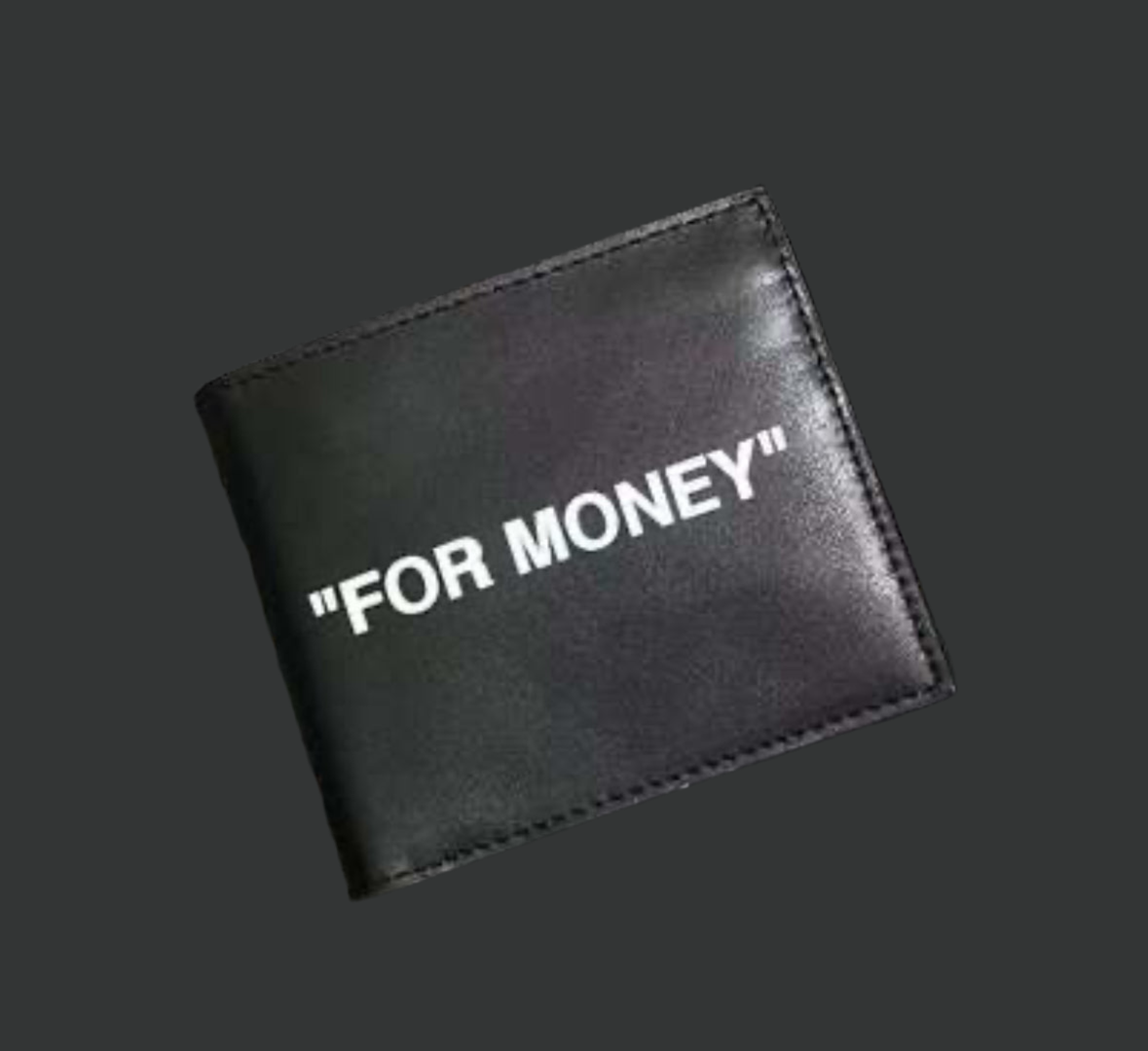 Ow “for money” real leather wallet