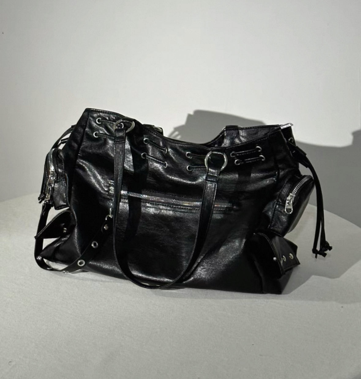 Punk style multipurpose handbag