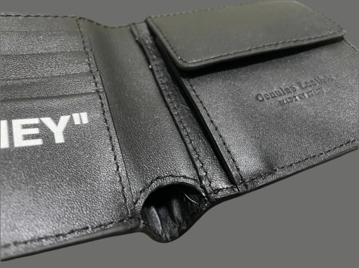 Ow “for money” real leather wallet