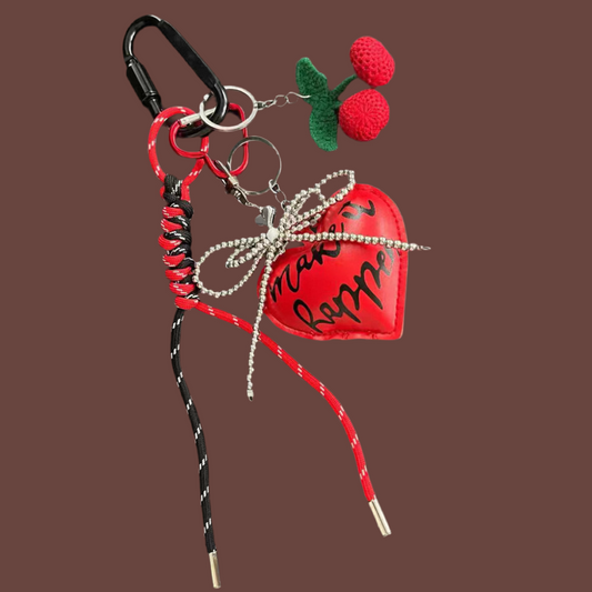 Heart bag keychain