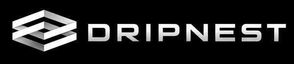 DRIPNEST premium horizontal logo on black